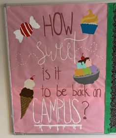 RA Bulletin Board Candy Door Decs, Resident Assistant Bulletin Boards Welcome, Ra Welcome Back Bulletin Boards, Ra Board Ideas Welcome Back, Welcome Back Ra Bulletin Boards, Welcome Back Bulletin Boards, Ra Activities, Resident Assistant Door Decs, Stuco Ideas