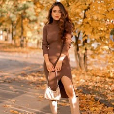 Blogger’s Fav Knit Sweater Dress Pattern, Sweater Dress Pattern, Winter Sweater Dresses, Fall Guys, Elegante Y Chic, Fall Fashion Inspiration, Autumn Inspired, Instagram Autumn, Dress Women Elegant