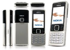 three nokia cell phones are next to each other with the same logo on one screen