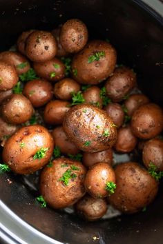 potatoes with parsley in an instant pot