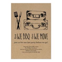 the we bbq and we move party card