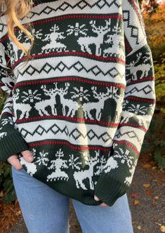 TIS THE DAMN SEASON. The shop wouldn't be complete without the coziest, most perfect Christmas sweater.  hallie is 5'8 and wearing a size M/L size S/M: 24" length, 26" width size M/L: 26" length, 26" width size 1X/2X: 28.5" length, 26.5" width size 2X/3X: 30.5" length, 27" width (width is measured armpit to armpit on t Cute Christmas Sweater, Tis The Damn Season, Christmas Fits, Fashion Christmas, Cozy Knit Sweater, Tree Shirt, Christmas Tree Farm, Tree Farm, Sweater Men