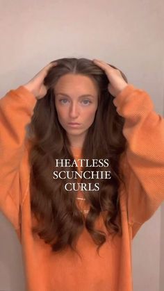 Heartless Curls For Layers, Heatless Curls In Five Minutes, Overnight Curls No Tools, Heartless Curls Overnight Long Hair, Heartless Curls Overnight Bun, Scrunchie Heatless Curls Overnight, Volume Overnight Hair, Wet Overnight Curls, Heatless Curls Overnight Towel