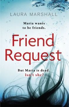 there is a book cover with the title friend request written in red and black on it