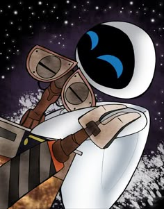 an image of a man in space with a telescope