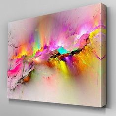 an abstract painting on the wall