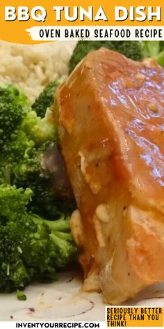 BBQ tuna with broccoli and brown rice. It is filling, healthy, and great tasting. bbq tuna steak recipes | bbq seafood recipes Bbq Seafood Recipes, Bbq Tuna, Broccoli And Brown Rice, Tuna Dishes, Bbq Seafood, Seafood Rice