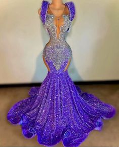 Black Girls Luxury, Diamond Prom Dresses, Light Purple Prom Dress, Purple Prom Dresses, Cheap Evening Gowns, Crystal Prom Dress, Gala Gowns, Mermaid Style Dress, Dresses Luxury