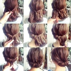 Hair Arrange, Fast Hairstyles, Short Hair Tutorial, Penteado Cabelo Curto, Short Hair Updo, Shoulder Length Hair, Hair Stuff, Cute Hair, Trendy Hairstyles