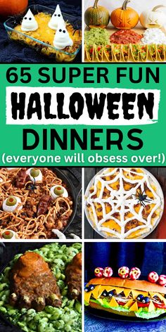 Halloween dinner party food Diy Halloween Dinner Ideas, Menu For Halloween Party, Spooky Halloween Chili, Halloween Dinner Ideas Healthy, Best Halloween Dinner Ideas, Halloween Recipes For A Crowd, Halloween Theme Recipes, Halloween Dinner Sides Ideas, Halloween Themed Casseroles