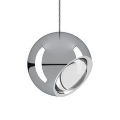 an object is hanging from the ceiling with a circular shape on it's end