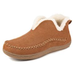 Women's Mountainside Faux Fur Lined Ankle Bootie, Size 9 Us Women, Camel : Target Comfortable Slip-on Winter Booties, Brown Indoor Slippers For Winter, Warm Comfy Slippers With Round Toe, Comfy Winter Slippers With Rubber Sole, Comfy Synthetic Slippers For Winter, Brown Outdoor Winter Slippers, Comfy Brown Winter Slippers, Cozy Winter Slippers With Rubber Sole, Cozy Synthetic Slippers With Round Toe