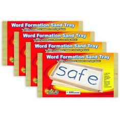 four pack of word formation sand trays