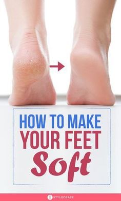 a person standing on top of a box with the words how to make your feet soft