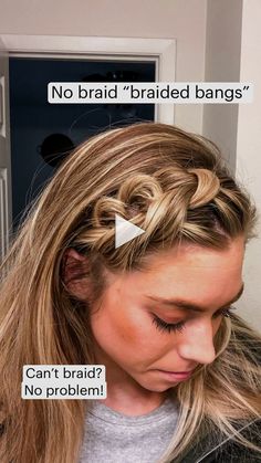 ▷▷summer hairstyles for black women braids, summer hairstyles curly hair, easy summer hairstyles..!! Beach Hairstyles For Long Hair, Hairstyles Bun, Braided Bangs, Beach Hairstyles Medium, Hairstyles For Medium Length Hair Easy, Hairstyles Volleyball, Cute Hairstyles For Medium Hair, Bridesmaid Hair Short