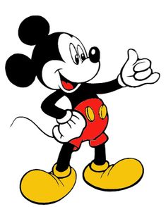 a cartoon mickey mouse with his arms out