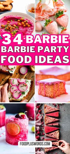 pink food ideas dishes, pink food ideas for kids, pink food ideas dinner, pink food ideas snacks, pink snacks for party food ideas Barbie Food Ideas, Barbie Themed Food, Pink Party Snacks, Flamingo Party Food, Pink Appetizers, Beet Salads, Oscar Food, Pink Party Foods, Barbie Cupcakes