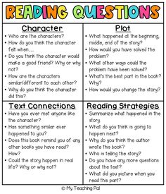 reading questions with text and pictures to help students understand what they are reading in the book