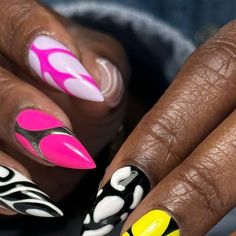 Quetel Deveaux on Instagram: "Set name: A mix of emotions   Inspired by: The talented @traciethetech   Methodology: Hand painted" Brown Hands, Short Almond Shaped Nails, Shaped Nails, Short Almond, Almond Shape Nails, Nail Colours, Almond Shaped, Get Nails