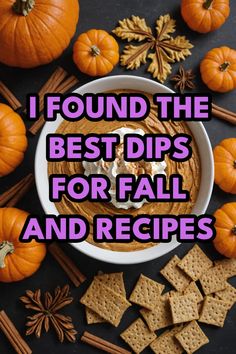 A photo of a Dips for fall Fall Hot Dips, Dip Tray Ideas Appetizers, Quick Fall Appetizers, Easy Fall Dips Recipes, Fall Dips And Appetizers Easy, Fall Appiterzers Recipes, Halloween Dips Appetizers, Fall Dessert Dips, Fall Party Dips