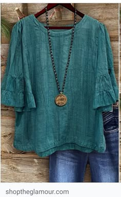 Bohemian Style One-size Summer Blouse, Boho Clothes For Older Women, Bohemian Cotton Blouse With 3/4 Sleeves, Bohemian Flowy Tops With 3/4 Sleeves, Affordable Bohemian Blouse With 3/4 Sleeves, Boho Bohemian-style Rayon Blouse, Cozy Womens Sweaters, Coastal Clothing, Leggings Shorts