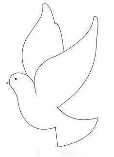 the outline of a dove bird with its wings spread