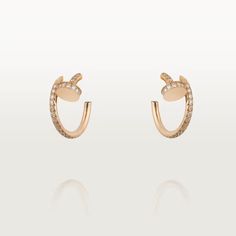 CRB8301429 - Juste un Clou earrings - Rose gold, diamonds - Cartier Juste Un Clou Earrings, Trinity Bracelet, Cartier Earrings, Earrings Rose Gold, Detailed Jewelry, Cartier Jewelry, Earrings Pink, Rose Earrings, Earrings Collection