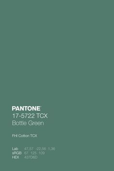 pantone's bottle green color is shown in this image