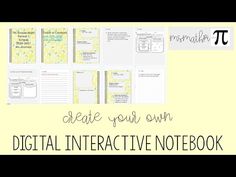 an interactive notebook with the words create your own