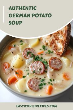 a bowl of soup with meat and vegetables