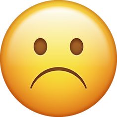 an emoticive yellow smiley face with two eyes and one frowning at the viewer