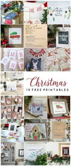 a collage of christmas cards and other items