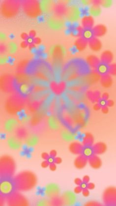 an abstract photo with flowers and hearts