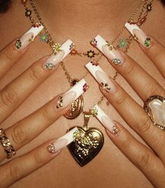 Airbrush Nails, Unique Acrylic Nails, Clothes And Shoes, Gem Nails, Shoes And Boots, Fire Nails, Pretty Acrylic Nails, Nails Inspo