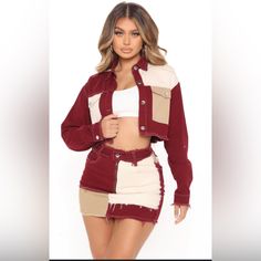 Cute Fall Colors. 3 Pc Set. New In Pack. Very Stretchy. Skirt Is A Mini. Color Of Set Is Posted In Pics Of Set Unpacked Red And Black Fashion, Fashion Nova Jackets, Sweater Skirt Set, Denim Sweater, Review Fashion, Loungewear Women, Womens Loungewear, Graphic Tees Women, Rompers Women