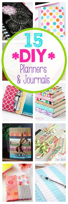 15 diy planners and journals with the title overlay that reads 15 diy planners and journals