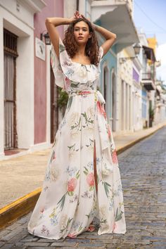 CARMEN MAXI DRESS Off Shoulder Floral Dress, Ruffle Dresses, Feminine Dresses, Pretty Floral Dress, Dresses For, Floral Dress Casual, Dresses Cute, Short Sleeve Maxi Dresses