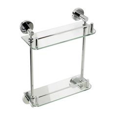 Bring style and functionality wherever you are in the comfort of your home!The ALFI AB9549 is a glass shower shelf that features stylish and high-quality craftsmanship. This seamless rounded shelf is made of glass and solid brass, ensuring its durability, versatility, and low maintenance. It is coated with a polished chrome finish that works well with a variety of bathroom decor. On top of that, the ALFI AB9549 offers two shelves and concealed wall-mount screws that are designed to provide seamless installation.ALFI has continued to produce quality products for your everyday kitchen improvement. We, together with ALFI, aim for customer satisfaction and aspire to offer the best quality products, just like the AB9549 shower shelf. Get ALFI’s high-quality products at cut-rate prices here at P Glass Shower Shelves, Glass Shelves In Bathroom, Shelves Over Toilet, Bathroom Shelf Decor, Kitchen Improvements, Bathroom Wall Shelves, Over Toilet, Towel Racks, Shelf Lighting