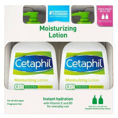 Cetaphil Moisturizing Lotion (20 fl. oz., 2 pk.)-FREE and FAST Shipping About this item; Cetaphil body lotion formulated to soothe dry skin Fast-acting and long-lasting formula Binds water to the skin for enhanced natural skin hydration without a greasy residue Fragrance-free Ideal for dry to normal skin Specifications; For all skin types Non-comedogenic Dermatologist recommended Twin pack Specifically formulated to soothe chronically dry skin Description; Apply Cetaphil Moisturizing Lotion (20 Gentle Skin Cleanser, Moisturizing Lotion, Skin Hydration, Dermatologist Recommended, Skin Cleanser Products, Sam's Club, Moisturizing Lotions, Normal Skin, Body Moisturizer