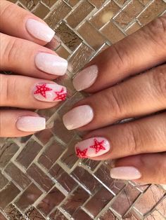 Summer Toe Nails, Basic Nails, Star Nails, Nails 2024, Beach Nails, Cute Acrylic Nails