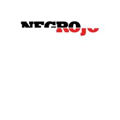 the back side of a red and black logo on a white background that says necroj