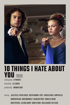 Cinema Rooms, Andrew Keegan, Tv Posters, 10 Things I Hate About You, Julia Stiles, Movie Posters Minimalist