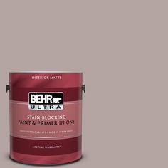 the behr ultra stain - blocking paint and primer in one is maroon red