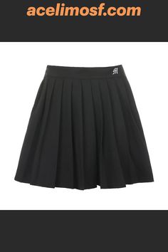 acelimosf™-Pleated embroidery A line solid zip-up mini skirt y2k 90s Revival Techno Fashion Y2k Style Solid Mini Skort, Y2k Mini Skort For School, Y2k Style Black School Skirt, Y2k Style Mini Skort For School, Y2k Style Mini Skirt For School, Y2k Mini Skirt For School, Y2k Style Pleated Mini Skirt For School, Y2k Style Solid Color Mini Skirt, Y2k Style Solid Color Skort For Spring