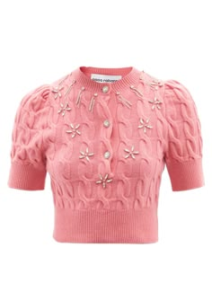 Pink Knitted Sweater, Cropped Pink, Designer Knitwear, Retro Mode, Princess Outfits, Classy Casual, Knitwear Design, Paco Rabanne, Aang