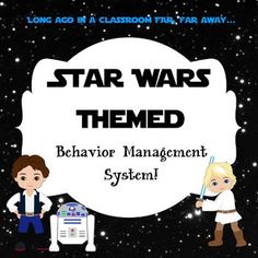 star wars themed behavior management system with two people standing in front of a white circle