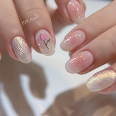 Nail Art Korean, Korean Nail, Korean Nail Art, Casual Nails, Pretty Nail Designs, Japanese Nails