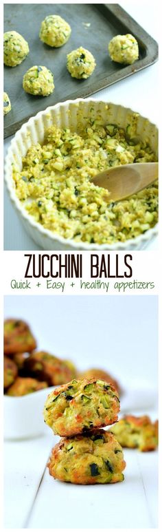 zucchini balls are an easy and healthy appetizer