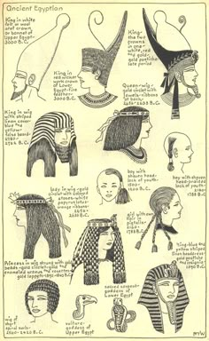 an old book with many different types of hats and scarves on it's pages