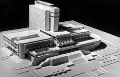 an architectural model of a large building